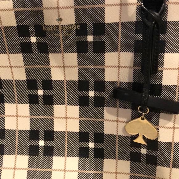 Kate spade plaid tote - Picture 2 of 7